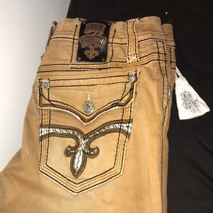 Tan Rock Revival Jeans